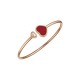 Bracelet en or rose & diamants pierre rouge Happy Hearts Chopard