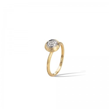 RING IN 18 KT YELLOW/WHITE GOLD & PAVE DIAMONDS JAIPUR MARCO BICEGO AB471 