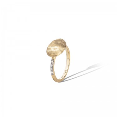 18 kt yellow gold ring & oval element diamonds Siviglia Marco Bicego