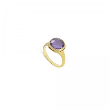 18 KT YELLOW GOLD RING & IOLITE JAIPUR COLOR MARCO BICEGO AB616