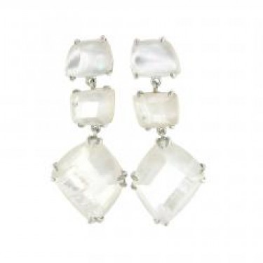 APOLLO EARRINGS WITH BLACK MOTHER OF PEARL AND QUARTZ  COOLOOK
