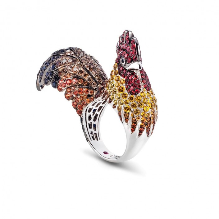 The Roberto Coin Animalier Rooster ring