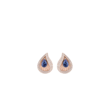Arracades Prestige en or Pink Champagne de 18 quirats amb tanzanita i diamants