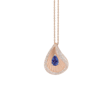 Colgante Prestige de oro rosa con tanzanita y diamantes
