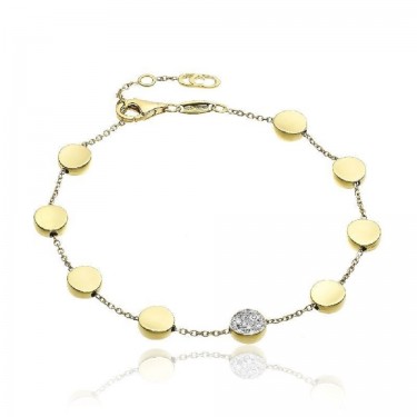 18 kt yellow gold bracelet and diamonds tiered Armillas Glow Chimento 