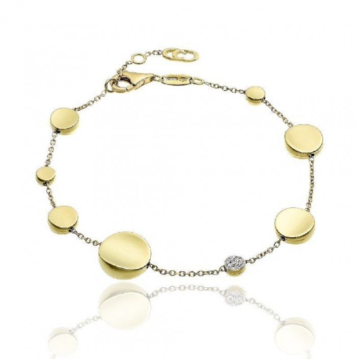 18 kt yellow gold bracelet and diamonds Armillas Glow Chimento