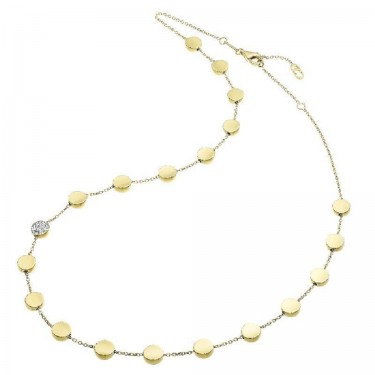 18 kt yellow gold necklace and diamonds Armillas Glow Chimento
