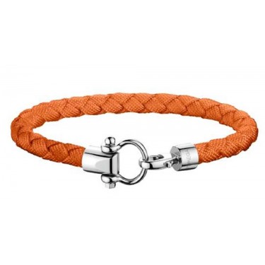 Orange nylon bracelet with steel clasp Omega 