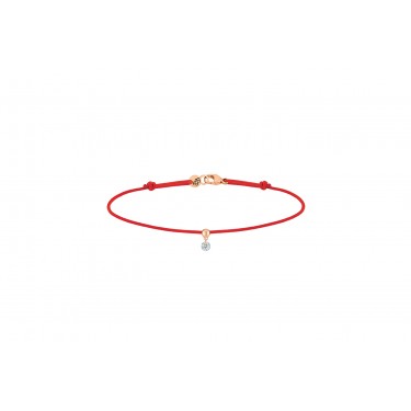 Bracelet cordon rouge & diamant BB La Brune & La Blonde