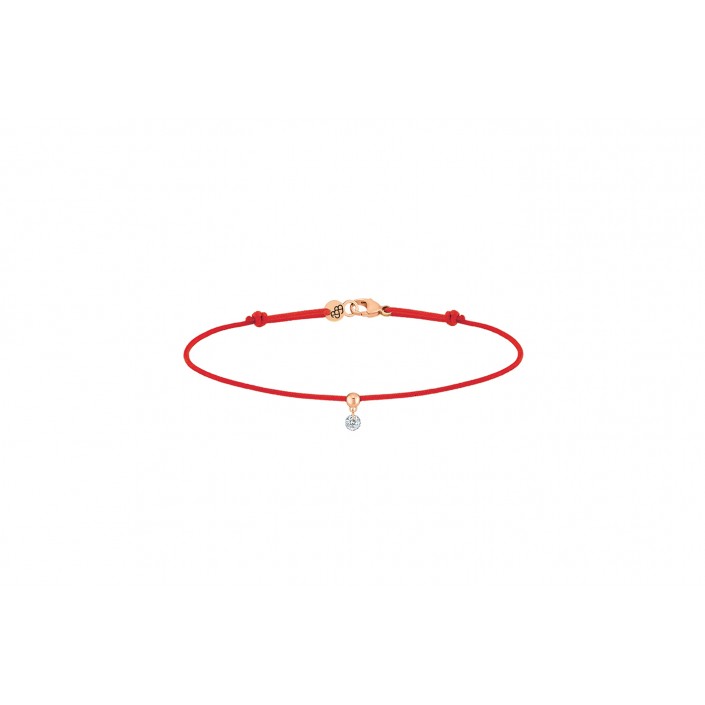 Red cord bracelet & Diamond BB La Brune & La Blonde