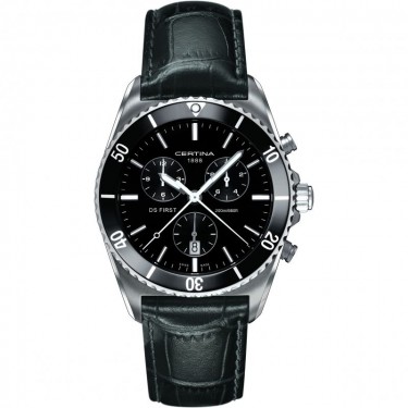 GENT DS FIRST CERAMIC CHRONOGRAPH LEATHER CERTINA 