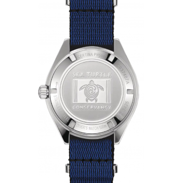Steel watch & blue dial textile tide ocean material DS Super ph500m Certina