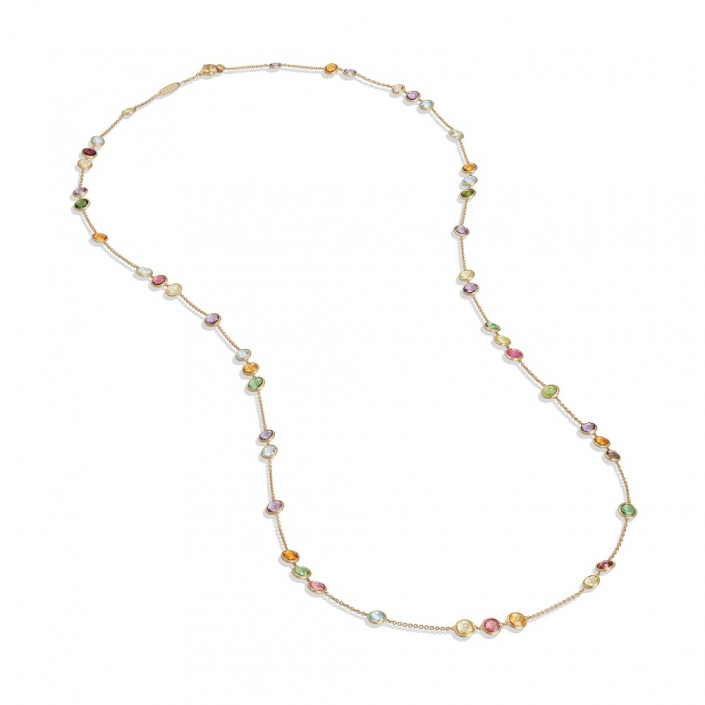 NECKLACE IN 18 KT YELLOW GOLD & NATURAL COLORED STONES JAIPUR COLOR MARCO BICEGO CB1309