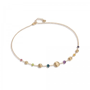 NECKLACE IN 18 KT YELLOW GOLD & NATURAL STONES AFRICA MARCO BICEGO CB2323 MIX02 Y
