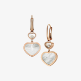 Boucles d'oreilles en or rose & diamants nacre Happy Hearts Chopard