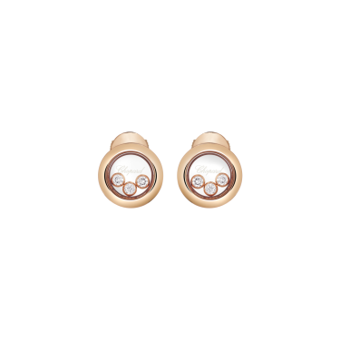 Happy Diamonds Icons en or rose éthique 18 K et diamants mobiles