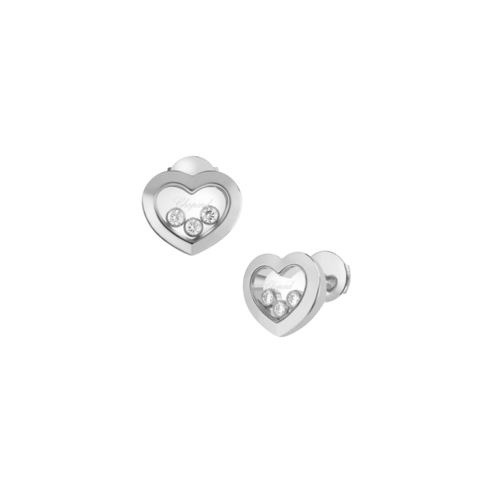 Happy Diamonds Icons en oro blanco ético de 18 K con diamantes móviles