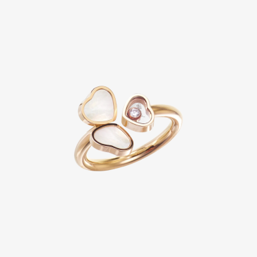 Anillo Oro rosa & Diamante Nácar Happy Hearts Chopard