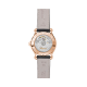 Chopard Happy Sport 36mm rose gold diamond watch with black strap