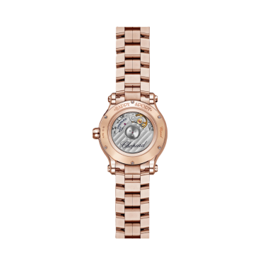 Chopard Happy Sport 33mm rose gold diamond bracelet watch