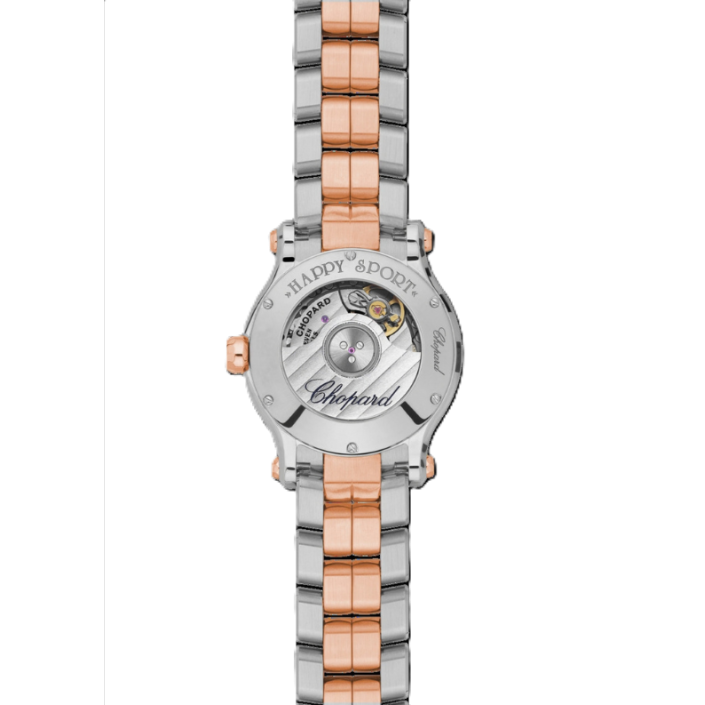 Chopard Happy Sport 30mm two-tone watch with mother-of-pearl dial