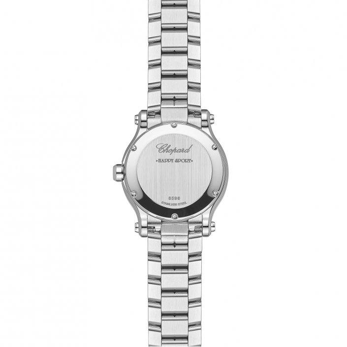 Rellotge Happy Sport 30mm de quars en acer Lucent Steel™ amb diamants de Chopard