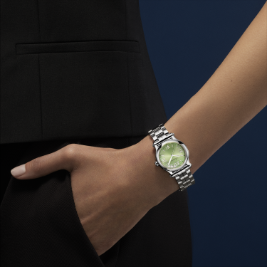 Rellotge Happy Sport 30mm de quars en acer Lucent Steel™ amb diamants de Chopard 