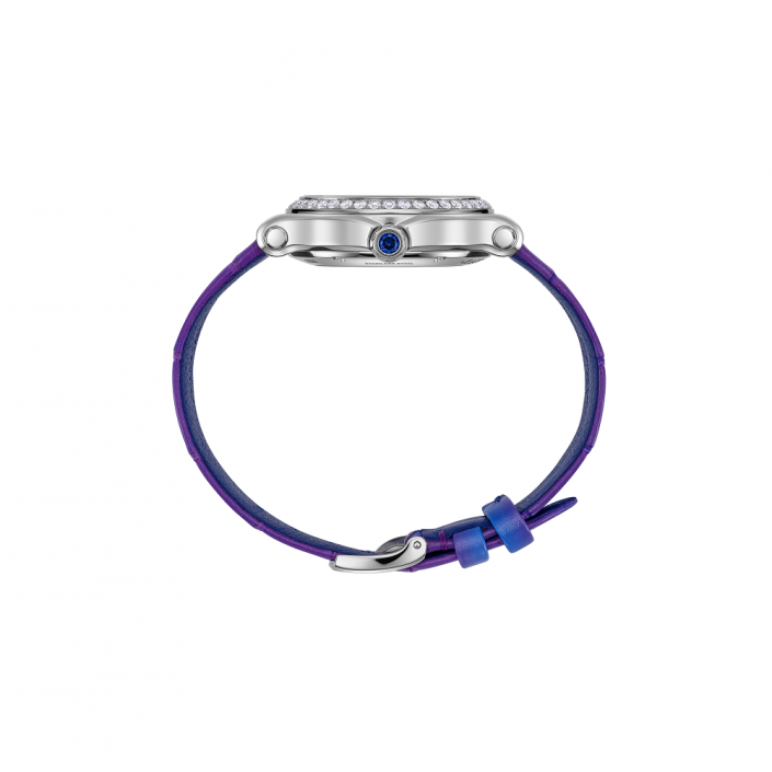 Reloj Chopard Happy Sport 33mm Automático | Esfera Purple Night con Diamantes