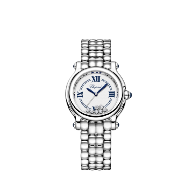 Chopard Happy Sport The First 33mm steel watch with seven moving diamonds