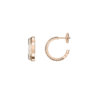 Chopard Ice Cube Pendientes Oro Rosa 18kt Diamantes