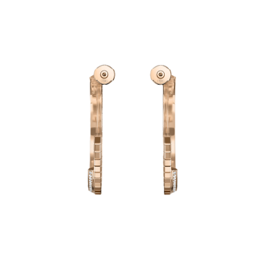 Arracades Chopard Ice Cube d'or rosa amb 118 diamants