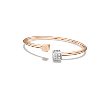 Jonc Chopard Ice Cube Be Cube — Or Jaune Éthique 18k avec Diamants