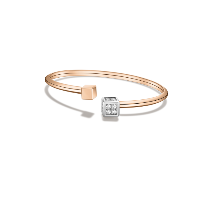 Jonc Chopard Ice Cube Be Cube — Or Jaune Éthique 18k avec Diamants