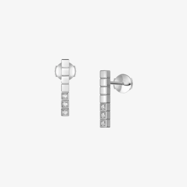 Pendientes Ice Cube en oro blanco con diamantes Chopard 