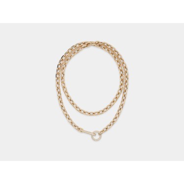 Chaîne en or rose 18 carats et diamants de Suïssa Joiers