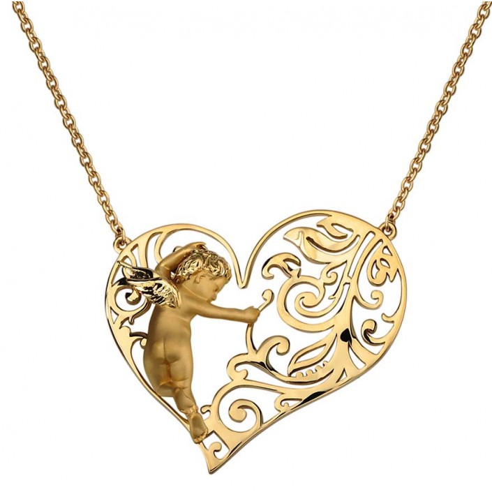 GOLD PENDANT IN THE SHAPE OF HEART ANGELITOS CARRERA y CARRERA 523810YG