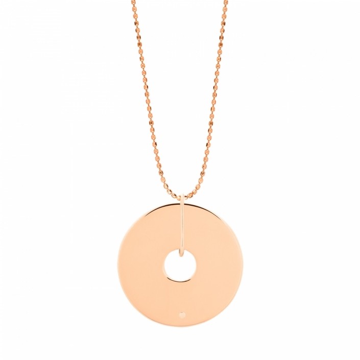 DONUT ON CHAIN ​​​​pendentif or rose 18 carats GinetteNY