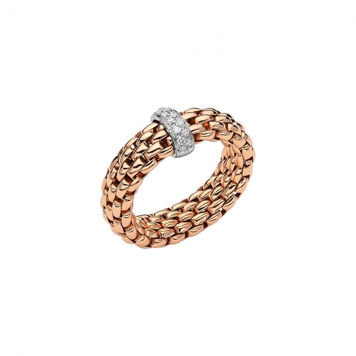 Bague Fope Flex'it en Or avec Diamants