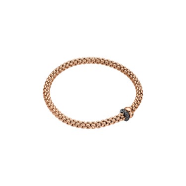 Bracelet in 18K rose gold with black diamonds Fope