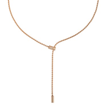 18k Gold Lariat with Sliding Diamond Clasp Fope 