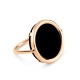 Ring BLACK ONYX DISC 18 carat rose gold and onyx GinetteNY