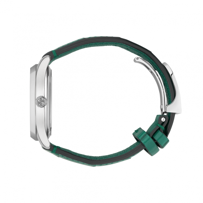 Reloj Automático Gucci G-Timeless: con Esfera de Malaquita Verde y Correa de Piel de Cocodrilo