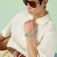 Gucci G-Timeless Automatic Watch: Turquoise Stone Dial with Bee Motif, Silver-Colored Case
