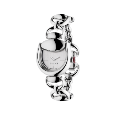 Gucci Horsebit Stainless Steel Quartz Watch Silver Dial 27x25mm