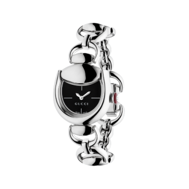 Gucci Horsebit Stainless Steel Quartz Watch Silver Dial 27x25mm