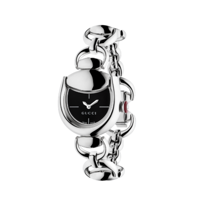 Gucci Horsebit Stainless Steel Quartz Watch Silver Dial 27x25mm