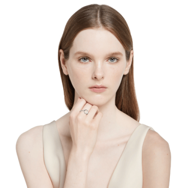 Gucci Horsebit 18K White Gold Diamond Ring