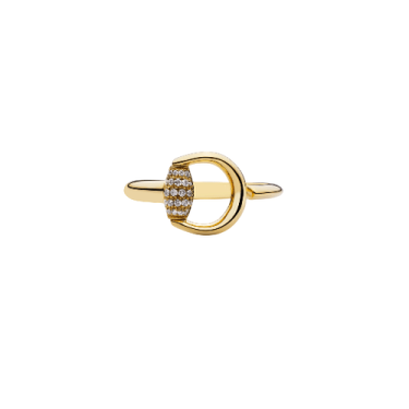 Gucci Horsebit Diamond Ring in 18kt Yellow Gold