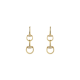 Gucci Horsebit 18K Yellow Gold Diamond Drop Earrings