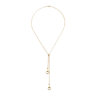 Gucci Horsebit Lariat Necklace in 18kt Yellow Gold 60cm